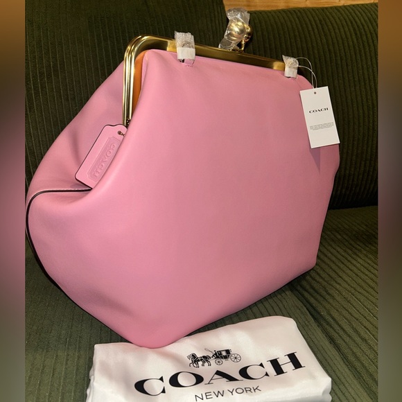 Coach | Bags | Coach Kisslock Large Pink Bag | Poshmark